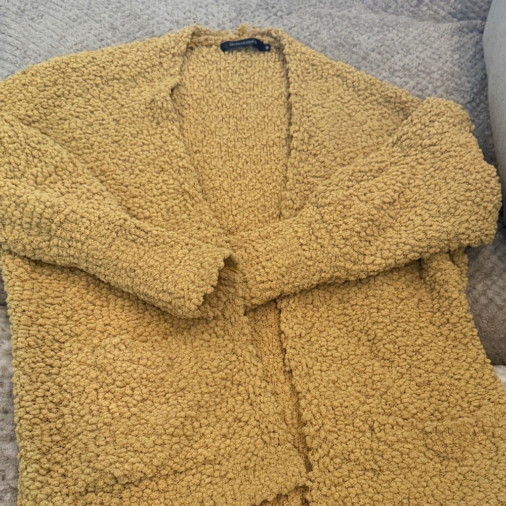 Cozy Mustard Cardigan Sweater
